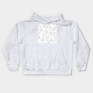 One Line Faces Kids Hoodie